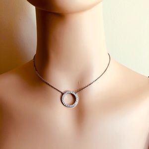 Silver ring necklace